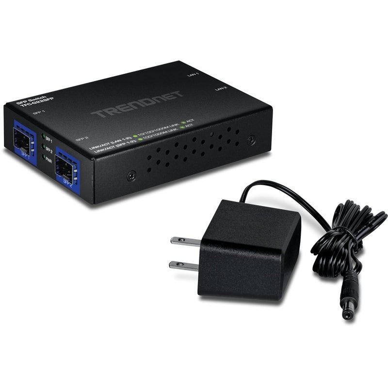 Trendnet 4-Port Gigabit Switch with SFP Ports, TFC-G22SFP, 2 x 1Gbps RJ45 Ports, 2 x 1Gbps SFP Ports, 8Gbps Switching Capacity, NDAA & TAA Compliant - Image 5